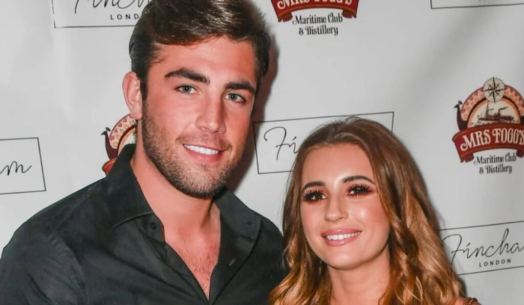 Reality stars Dani Dyer and Jack Fincham posing together after winning Love Island Season 4 in 2018.