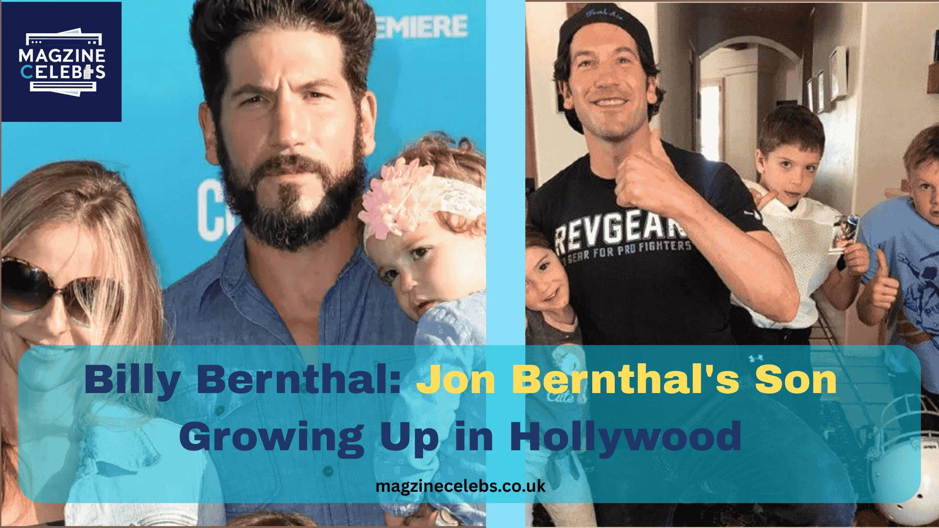 Jon Bernthal with his son Billy at a public event