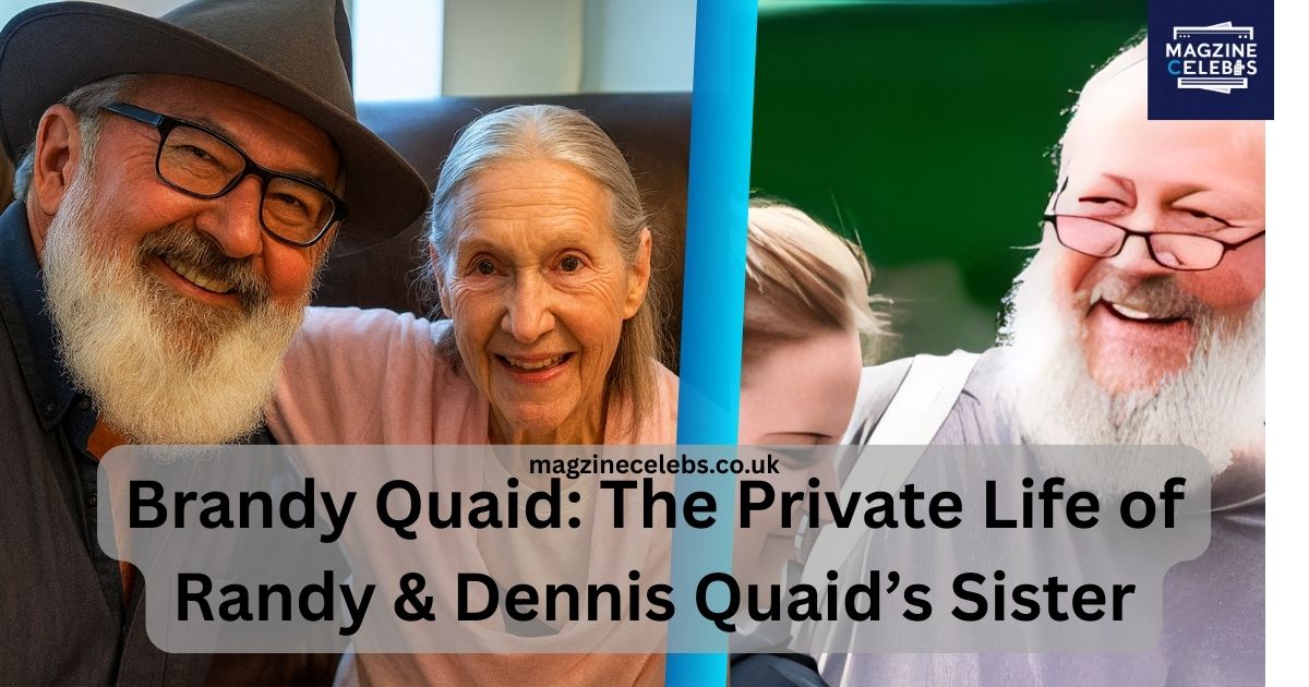 Brandy Quaid biography banner featuring a symbolic family-inspired illustration, representing the private life of Randy and Dennis Quaid’s step-sister
