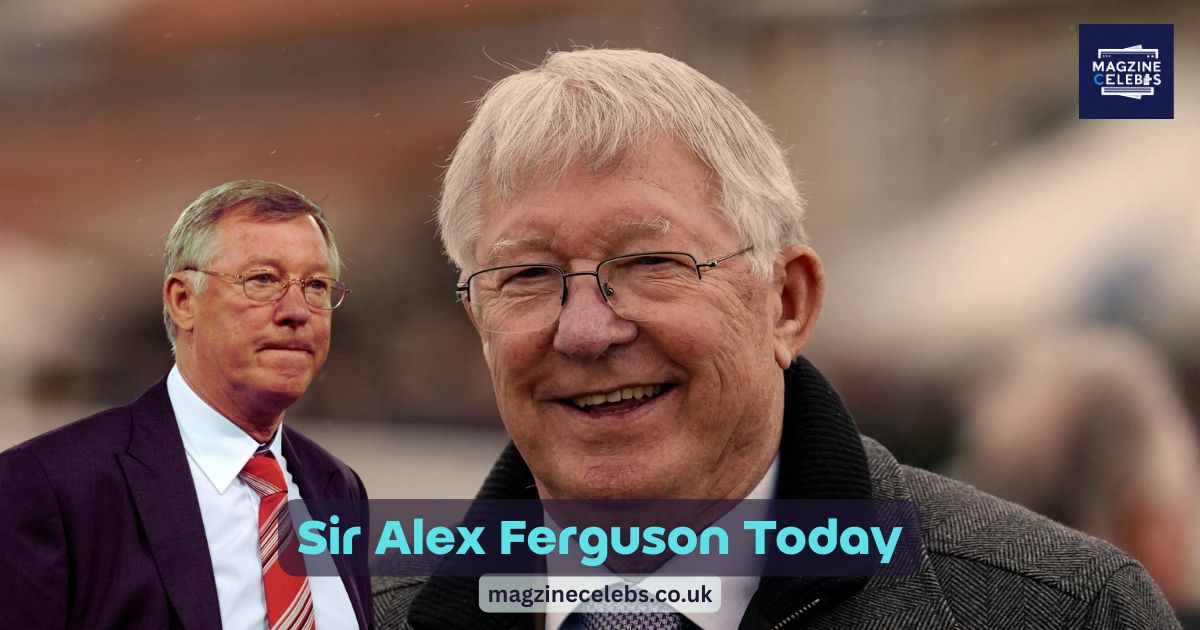 Sir Alex Ferguson speaking at a public event in 2025, highlighting his charity work with dementia awareness.