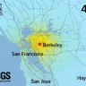USGS map showing 4.6 earthquake epicenter near Berkeley, California