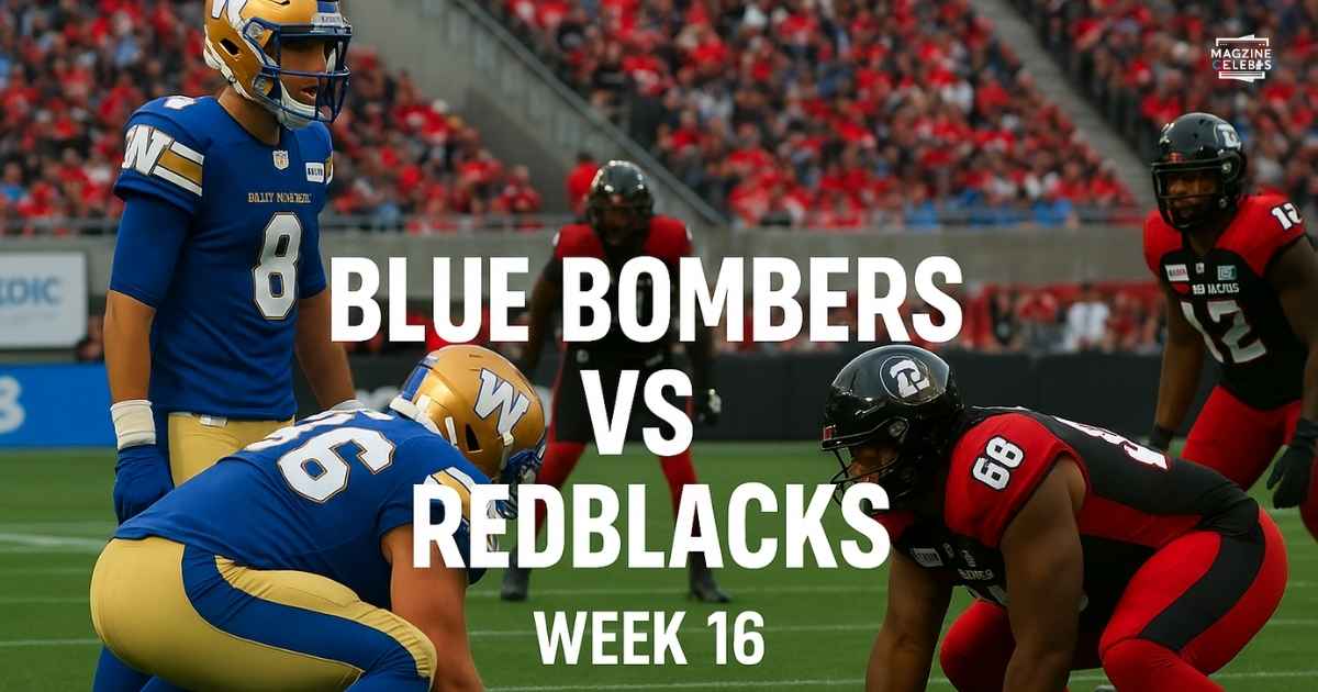 Winnipeg Blue Bombers vs Ottawa REDBLACKS CFL Week 16 at TD Place stadium