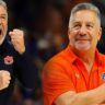 Bruce Pearl collage celebrating Auburn basketball career — retirement announcement 2025