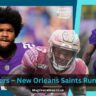 Cam Akers in New Orleans Saints uniform during 2025 preseason training camp
