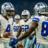 Dallas Cowboys players celebrating during the 2025 NFL season