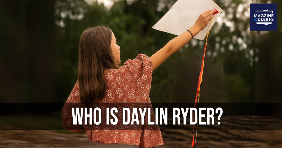 Silhouette-inspired illustration of Daylin Ryder flying a kite, modern feature image for biography article.