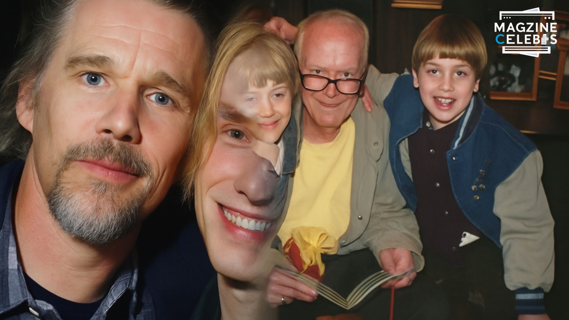 Henry Elkind with family - rare childhood and career collage in 16:9 aspect ratio