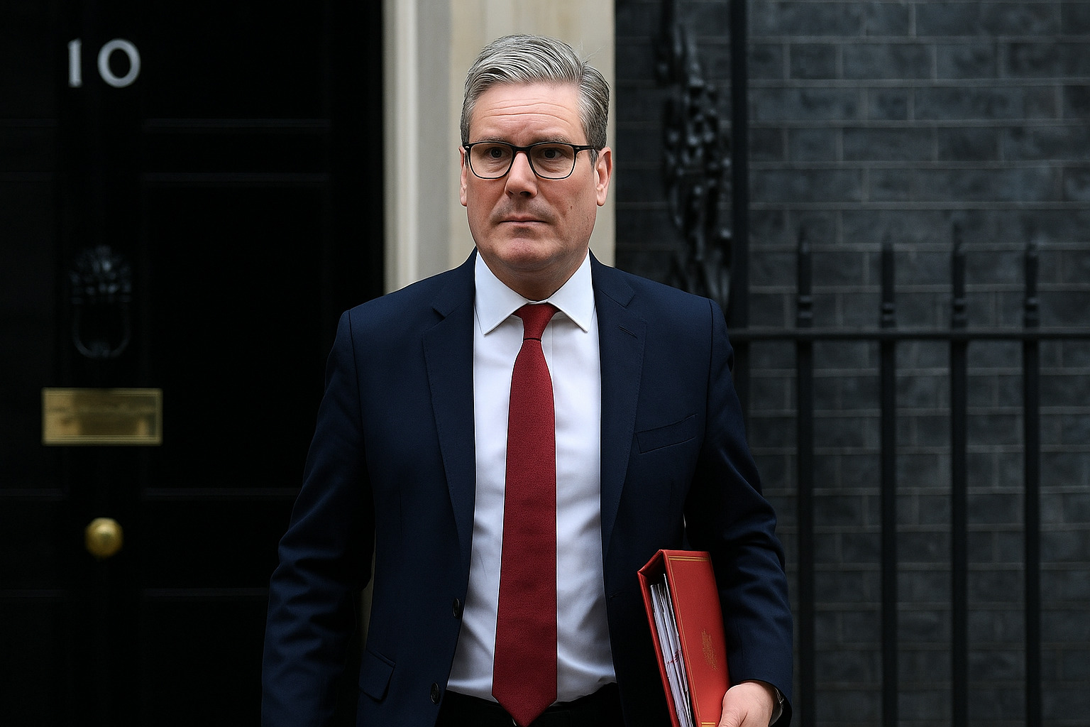 UK Prime Minister Keir Starmer outside 10 Downing Street as he considers introducing a nationwide digital ID scheme in 2025.