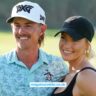 Jake Knapp and Makena White together on the golf course