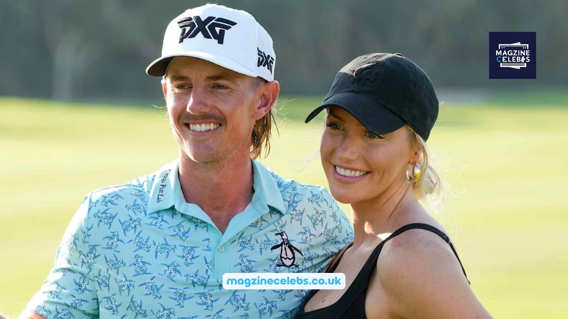 Jake Knapp and Makena White together on the golf course