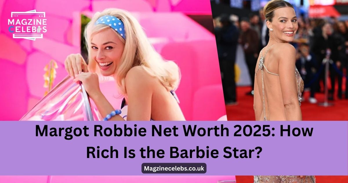 Margot Robbie in 2025 smiling at a red carpet event, highlighting her net worth and Hollywood success