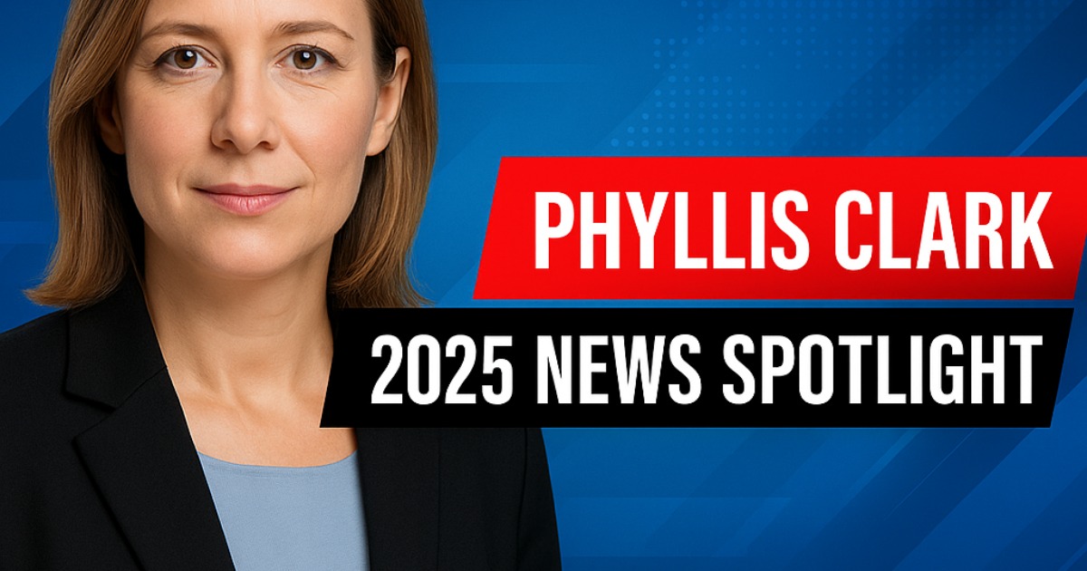 Phyllis Clark featured banner image showing breaking news design for her biography and net worth in 2025