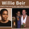 Willie Beir smiling with Max Gail, tribute collage honoring her life, love story, and battle with cancer