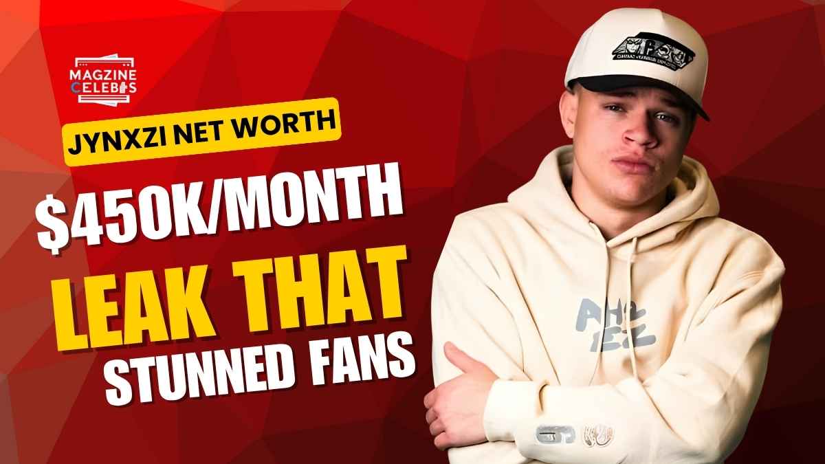 Jynxzi Net Worth $450k/Month Leak That Stunned Fans - Magzine Celebs article image showing Jynxzi in a beige hoodie.