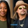 Kelly South Russell and Kid Rock side-by-side — 2025 biography collage in HD, showing both in their 50s with natural lighting and modern look.