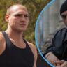 Leo Skepi posing outdoors in a black tank top and wearing a leather jacket in another shot, symbolizing his confident and bold personality in 2025.