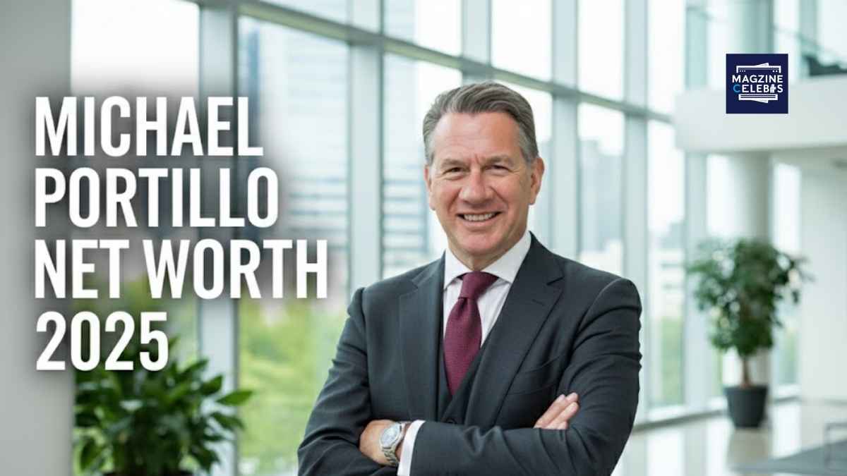 Michael Portillo smiling in a professional setting, symbolizing success and wealth in 2025.