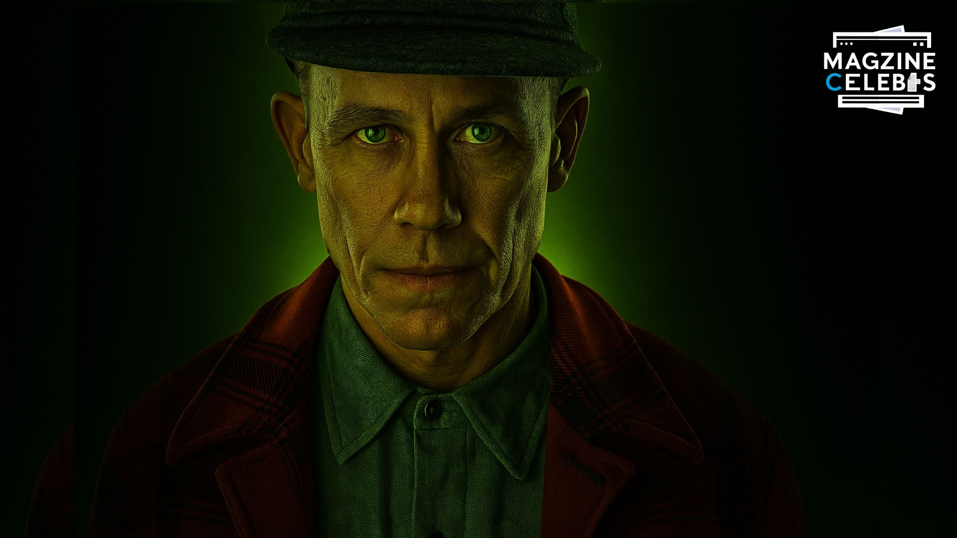 Monster: The Ed Gein Story thumbnail – eerie horror portrait with glowing green eyes in dark cinematic lighting.