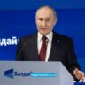 Russian President Vladimir Putin speaks at the Valdai Discussion Club in Sochi on October 2, 2025, warning of harsh retaliation against Europe’s militarisation.