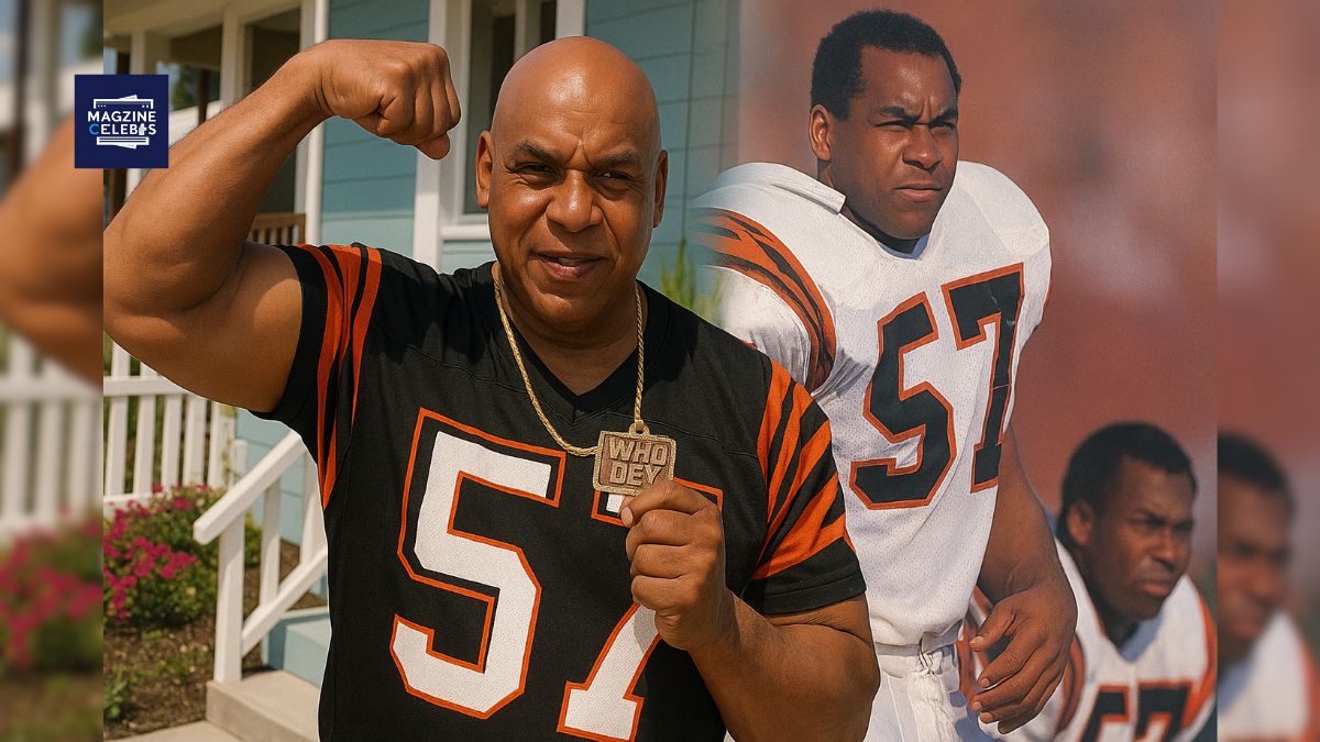 Reginald Williams in Cincinnati Bengals uniform — legendary linebacker and NFL Man of the Year