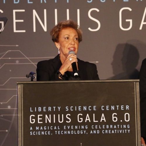 Joylette Goble Hylick speaking at the Liberty Science Center Genius Gala 6.0, accepting an award on behalf of her mother, Katherine Johnson.