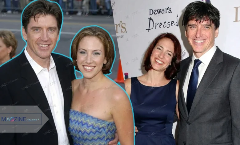 Collage of Craig Ferguson with his second wife Sascha Corwin