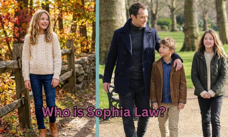 Sophia Law with father Jude Law walking in park, biography and age 2025