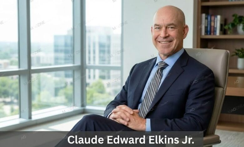 Claude Edward Elkins Jr (Ed Elkins), Executive Vice President & Chief Marketing Officer at Norfolk Southern, sitting in a corporate office.
