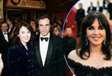 Isabelle Adjani and Daniel Day-Lewis together at a red carpet event in the 1990s