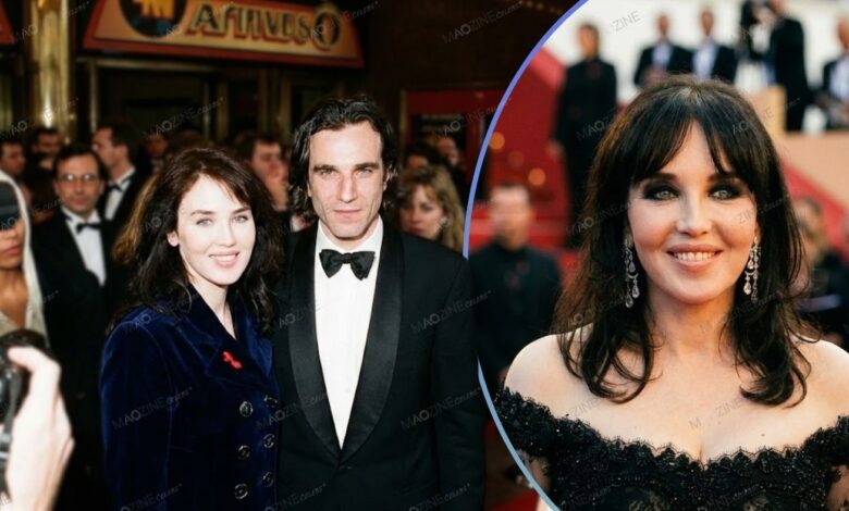 Isabelle Adjani and Daniel Day-Lewis together at a red carpet event in the 1990s